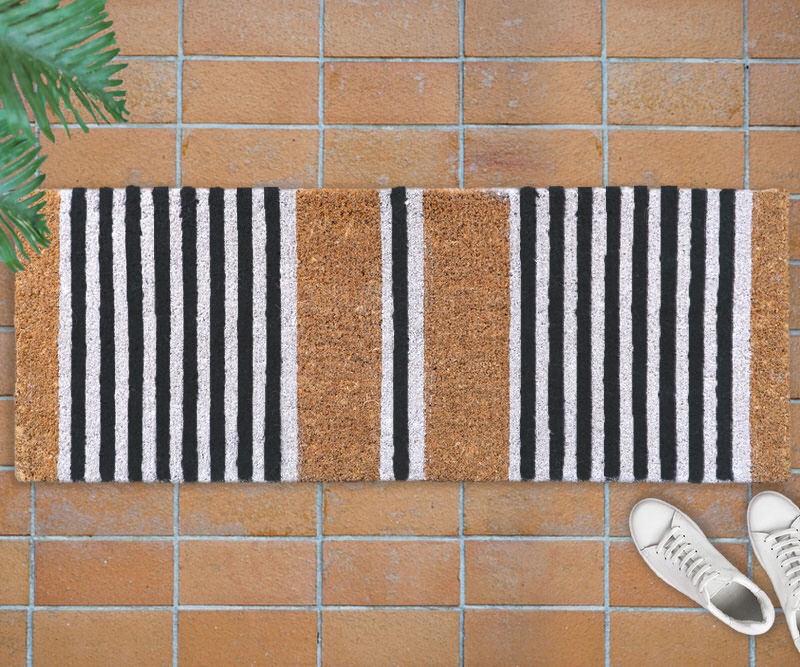 Long Porter Nautical Stripe Doormat - 120x45cm